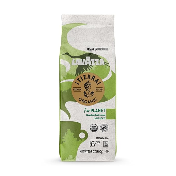 Lavazza ¡Tierra for Planet Ground Coffee, Light Roast, 100% Arabica, 10.5 oz Bag (Pack of 1)