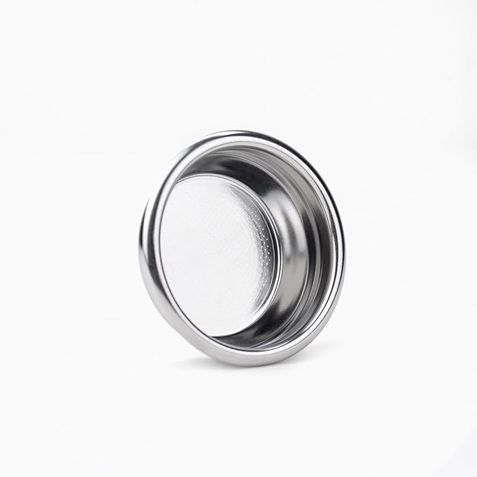 Crema Coffee Products 58mm Filter Basket | Single Shot Non-Pressurized Stainless Steel Basket | Compatible with Breville 58mm Portafilters | Precise Tapered Profile for Consistent Espresso Shots