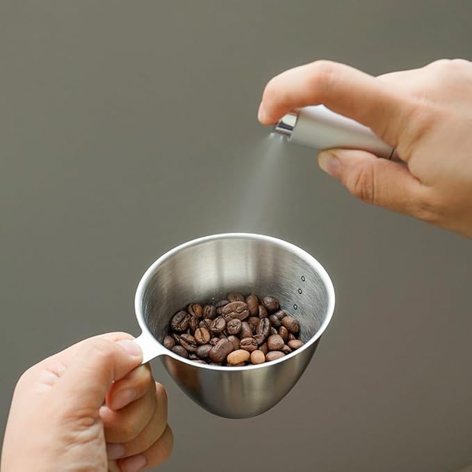 200ml watchget Stainless Steel Espresso Shot 6.8OZ Measuring Cup with Handle and Inside Scale for Coffee Milk Wine Liquid Measuring Espresso Accessories