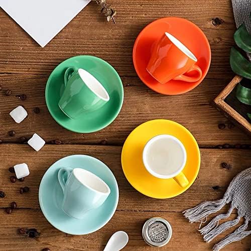 ionEgg Porcelain Espresso Cup with Saucer, Espresso shot Cup, 80ml/2.7Oz, Cyan