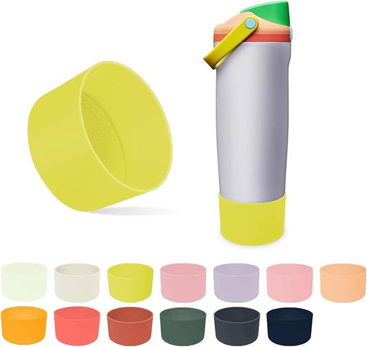 Silicone Boot for Owala 30oz & 40oz FreeSip Sway Bottles & Tumblers - Non-Slip, Scratch-Resistant, Stability Enhancer, Available in 12 Colors (Opal Dream Yellow)