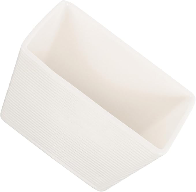 Square Ceramic Sugar Cube Jar with Lid and Spoon 4-Inch Table Sugar Container for Coffee and Tea for Dining and Entertaining