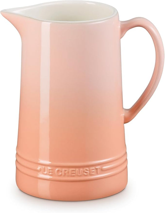 Le Creuset Stoneware Pitcher, 1.6 qt., Peche