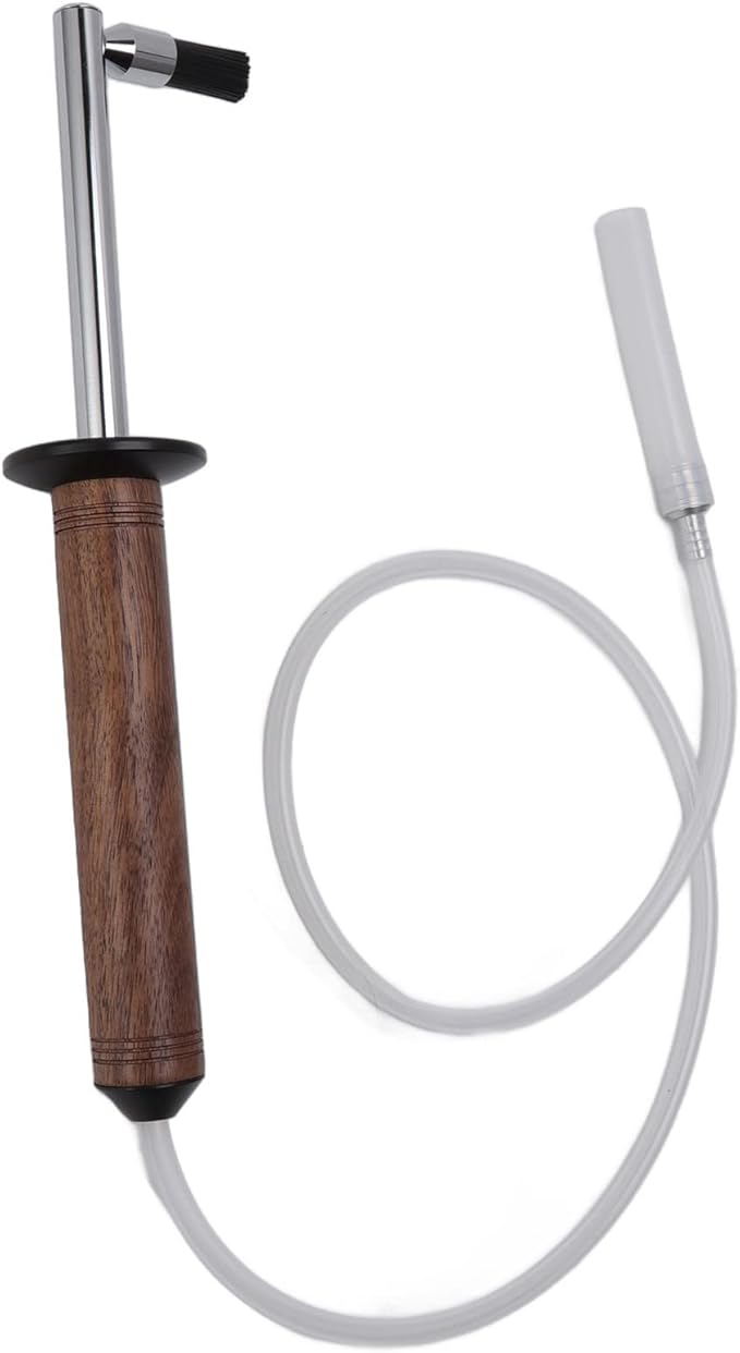 Coffee Machine Cleaning Brush, High Temperature Resistance Wood Handle Replaceable Brush for Coffee Maker Steam Cleaning Tool
