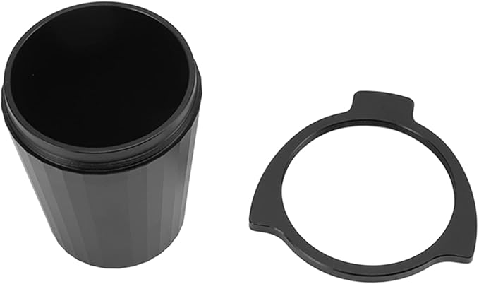 54mm Coffee Dosing Cup, Aluminum Alloy Portafilter Dosing Mug, Polished Inner Wall for Easy Cleaning, Universal Design for Most Coffee Machines, Black Dosing Cup with Anti Fly Powd