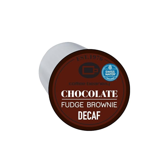Chocolate Fudge Brownie Decaf Coffee Pods by Coffee Beanery | 48ct Bulk Medium Roast Arbica Coffee