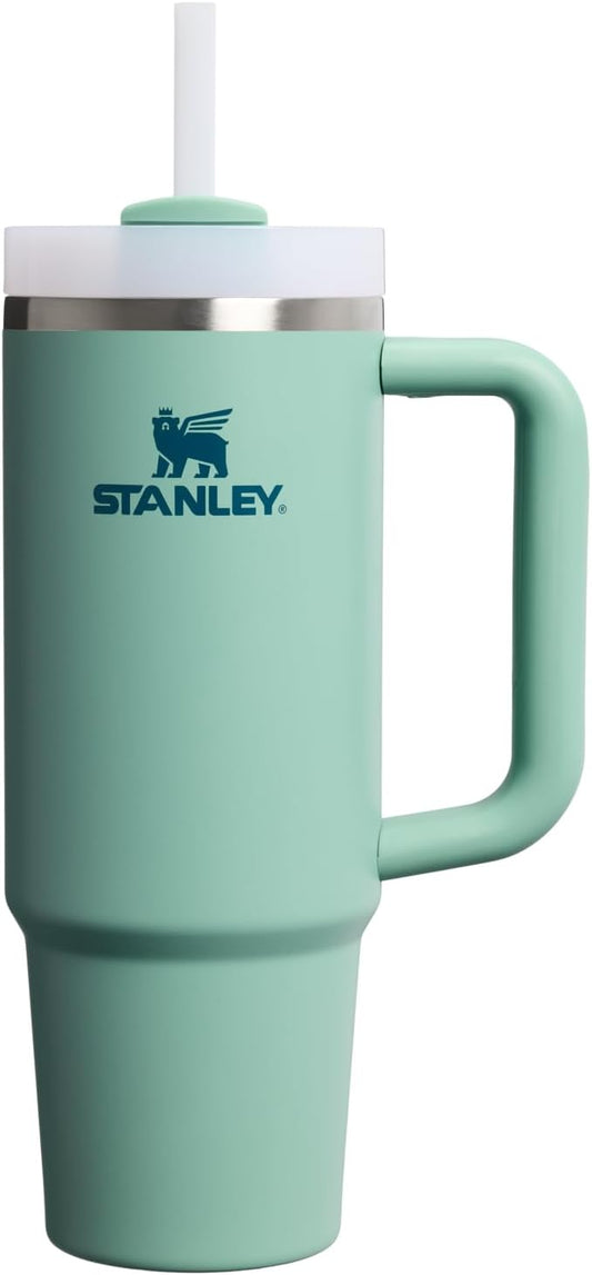 STANLEY Quencher H2.0 Tumbler with Handle and Straw 30 oz | Flowstate 3-Position Lid | Cup Holder Compatible for Travel | Insulated Stainless Steel Cup | BPA-Free | Spring Green