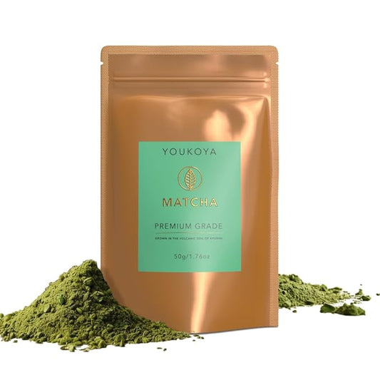 "Matcha Tea Powder, Authentic Japanese Unsweetened Pure Matcha, Premium Grade from Kagoshima Volcanic Soil, Green Tea Powder 1.06oz (30g)"