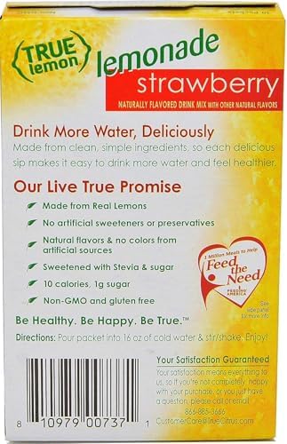 True Lemon Strawberry Lemonade, 10 count - 4 pack