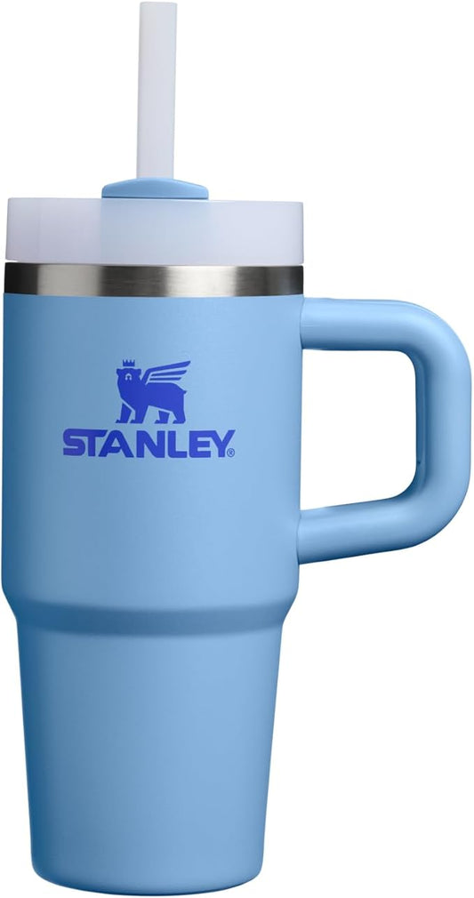 STANLEY Quencher H2.0 Tumbler with Handle and Straw 14 oz | Flowstate 3-Position Lid | Cup Holder Compatible for Travel | Insulated Stainless Steel Cup | BPA-Free | Blue Sky