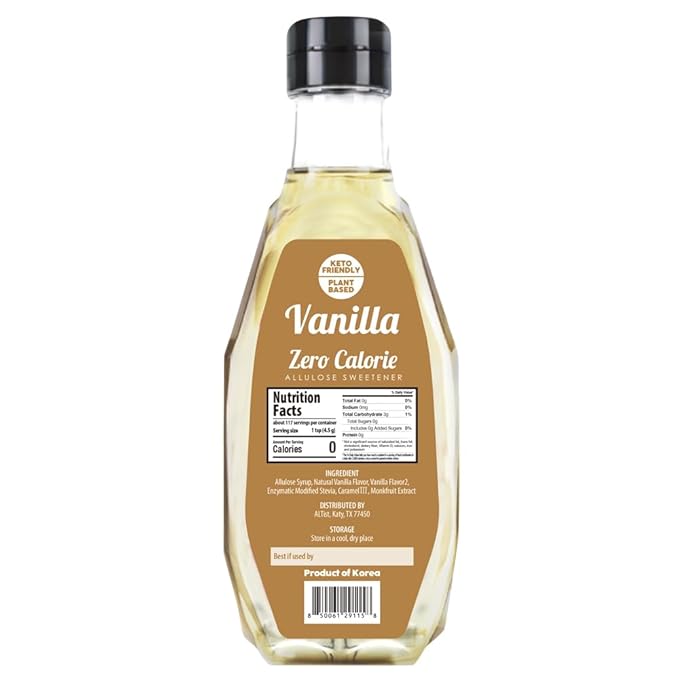ALTist Allulose Syrup Sweetener – Zero Calorie Liquid Sugar Alternative, Keto, Vegan, Non-GMO, Plant-Based | 1:1 Sugar Replacement, No Net Carbs, Zero Fat, 17.7 fl oz - Vanilla