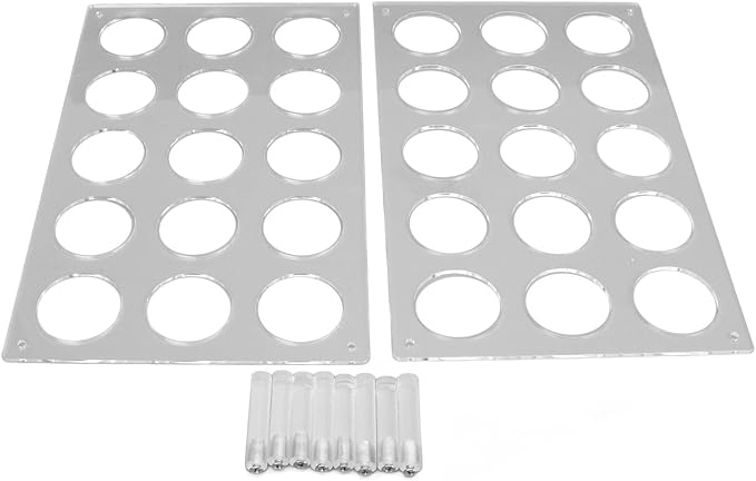 2 Set Acrylic Coffee Pod Holder, 15 Slots Flat Countertop Organizer, Transparent Coffee Capsule Storage Tray for YX037, Space Saving Drawer Style