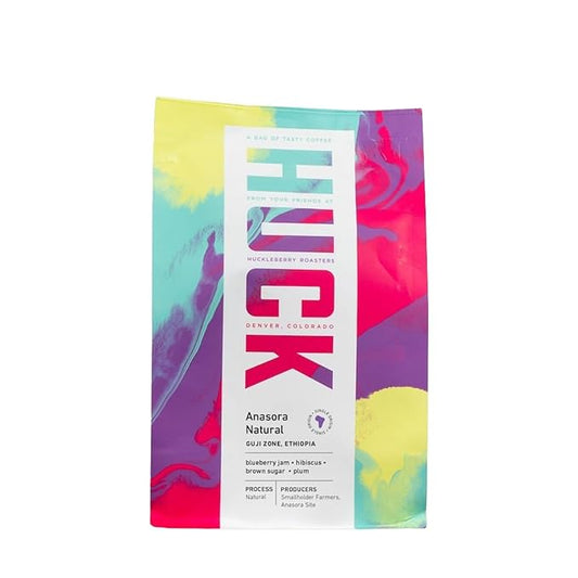 Ethiopia Anasora Natural - Roasted by Huckleberry Roasters - Freshly Ground Coffee - 12 Ounce Bag