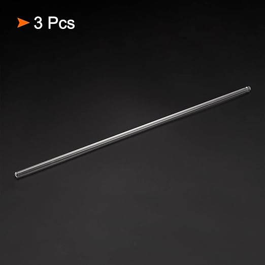 MECCANIXITY 3.3 Borosilicate Glass Stick 11.81" Length 5mm Dia Stir Rod Mixing Tools with Both Ends Round for Lab Kitchen Science 3Pcs