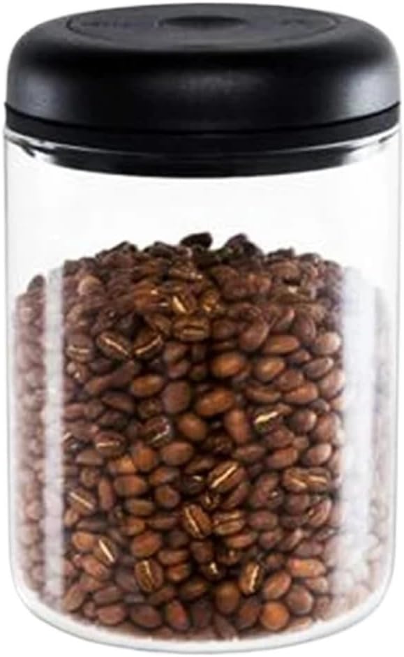Fellow Atmos Vacuum Sealed Airtight Coffee/Tea Canister Set - 0.4L/0.7L/1.2L Coffee Bean Storage Jar/Tank for Home & Kitchen(Transparent 1.2L)