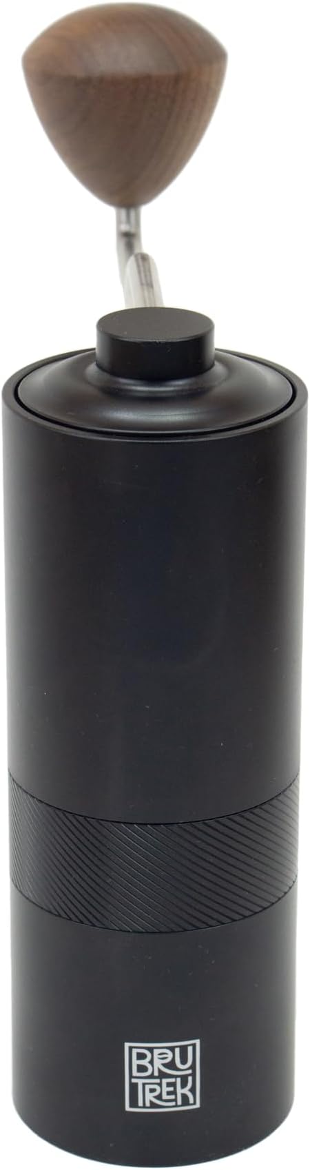 BruTrek Camp Coffee Hand Grinder - Durable Travel Stainless Steel Burr Coffee Grinder, Adjustable Grind Size Settings, High Capacity, Easily Grind Whole Beans for French Press Pour Over or Espresso