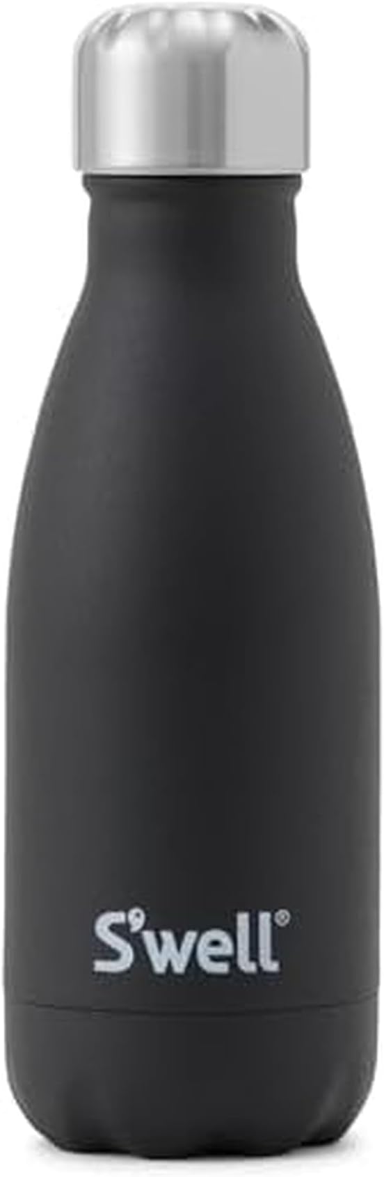 S'well Stainless Steel Water Bottle, 9oz, Onyx, Triple Layered Vacuum Insulated Containers Keeps Drinks Cold for 24 Hours and Hot for 12, BPA Free, Perfect for On the Go