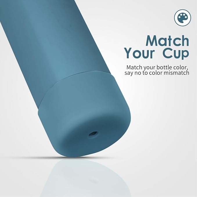 2PCS Silicone Water Bottle Boot, Compatible with Owala 24oz 32oz 40oz, Protective Anti-Scratch & Anti-Dent No Noise Sleeve Cover for FreeSip/Twist/Flip Water Bottles (Denim, 32oz)