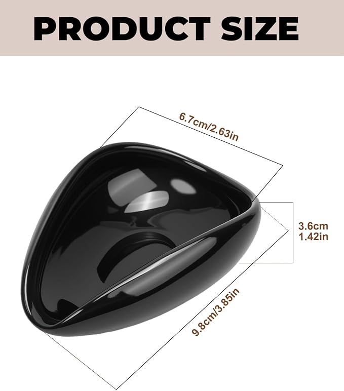 Coffee Dosing Cup, Ceramic Coffee Bean Dosing Cup for Espresso Tray for Beans, Barista Tool for Home, kitchen - Black