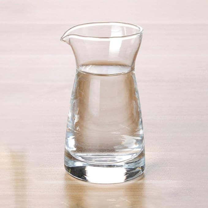 Gatuida Glass Creamer Pitcher 2pcs Milk Creamer Jug Sauce Serving Pitcher Wine Carafe Glass Mini Carafe 80ml Whiskey Decanter for Wine Dinner Parties Tastings Bars Restaurants, 10.00X5.40X5.40CM