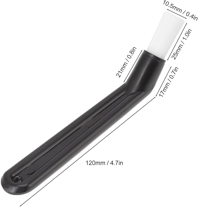 Coffee Machine Cleaning Brush,Curved Handle Nylon Brush,for Grinder Machine,Black Grinder Cleaning Brush
