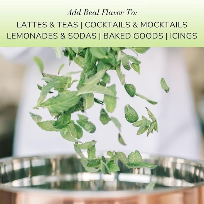 Sonoma Syrup Co. Mint Infused Simple Syrup 25.4 fl oz | for Coffee, Cocktails, and Cooking | Hand Crafted in the USA