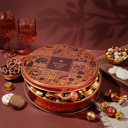 Holiday Chocolate Gift Basket- Nut and Candy Gift Box for Men, Women, Families, Corporate- Bonnie and Pop