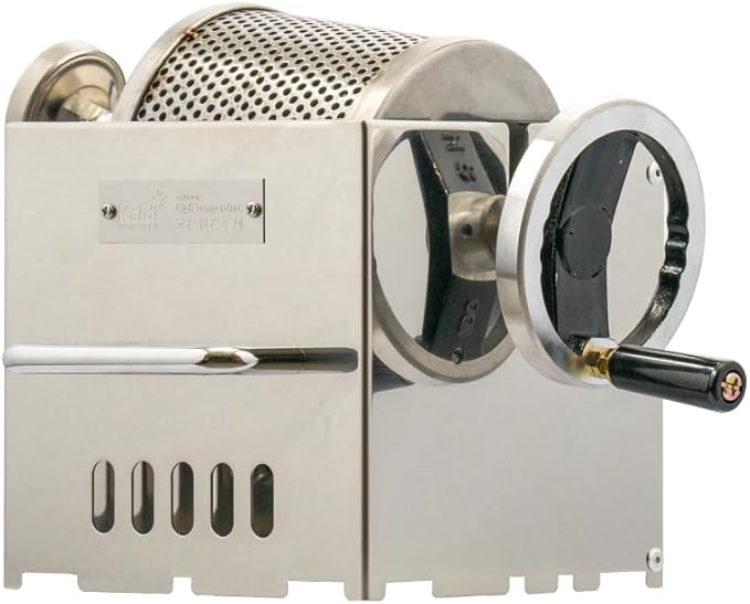KALDI Mini Home Coffee Gas Roaster - 200g Capacity, Choice of Manual Handle or Motor Drive, Hopper/Sampler as option, Gas Burner Required (Motorized, Roaster Only)