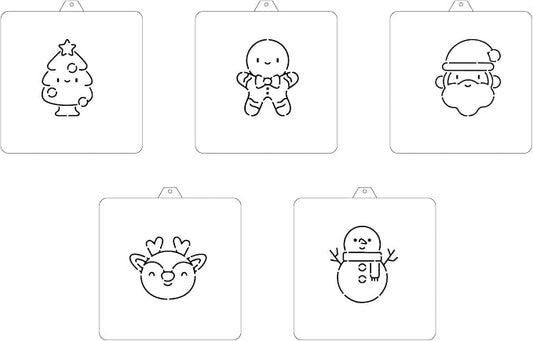 Reusable PYO Cookie Stencil Paint Your Own Custom Design Unique Cookies Stencils Creates Custom Coloring Pages Designs, Perfect for Kids, Parties, and Bakers. Detailed Designs.