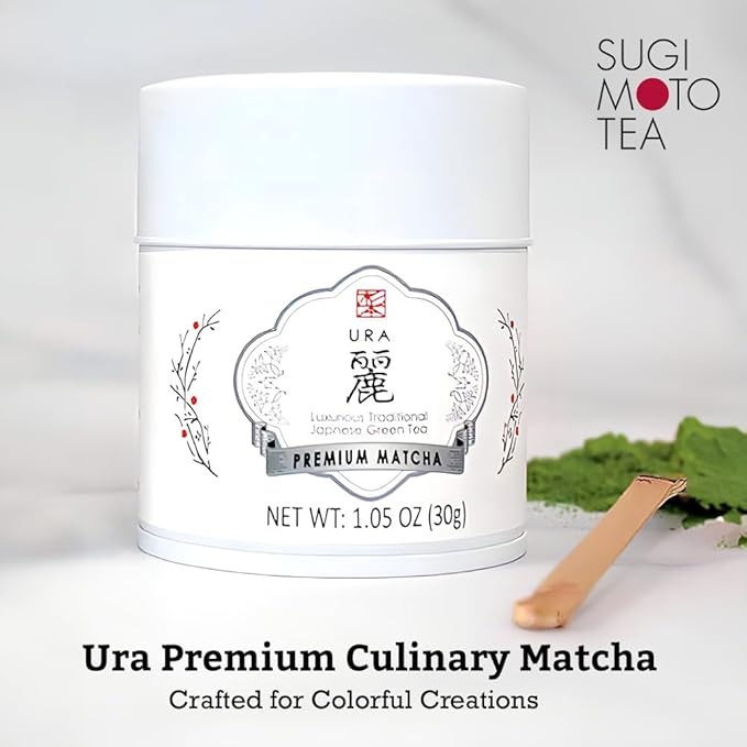 SUGIMOTO TEA Matcha Premium Grade Japanese Matcha Powder "URA" 1.05 oz (30 g)