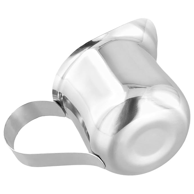 KEILEOHO 8 PCS 2oz Stainless Steel Bell Creamer, Wide Mouth Creamer Pitcher, Small Bell Creamers Cup for Sauce, Cream, Milk, Coffee