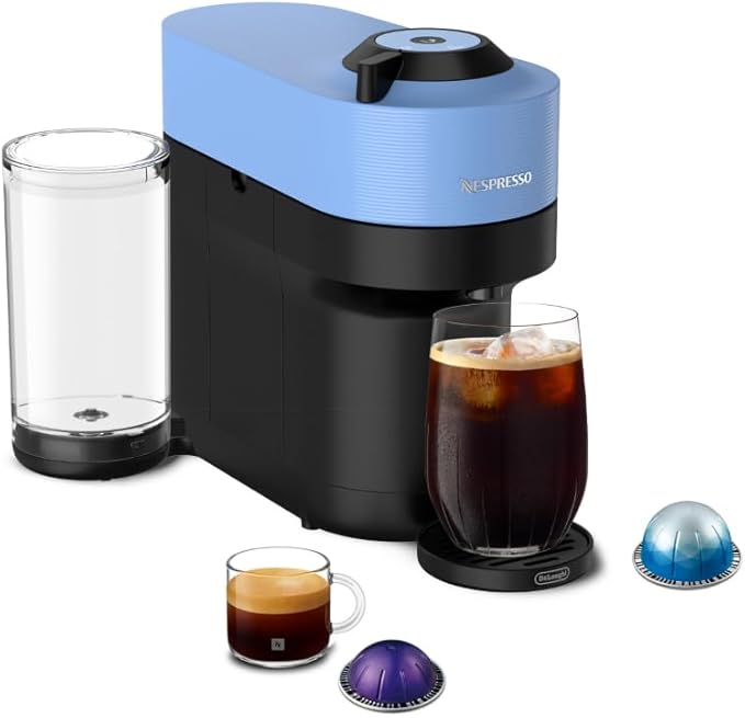 Nespresso Vertuo Pop+ Coffee and Espresso Machine by De'Longhi, Pacific Blue
