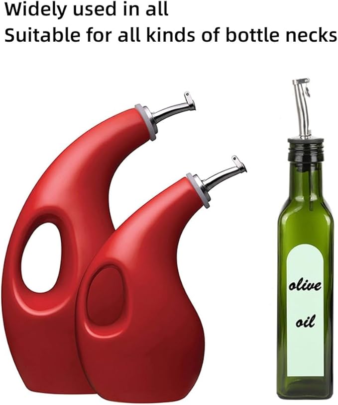 LEGERM Flip Top Pour Spouts for Olive Oil, Vinegar & Liquor Bottles - Stainless Steel Speed Pourers Nozzles for 3/4" Bottle | Multi-Purpose Drizzler for Kitchen & Bar set