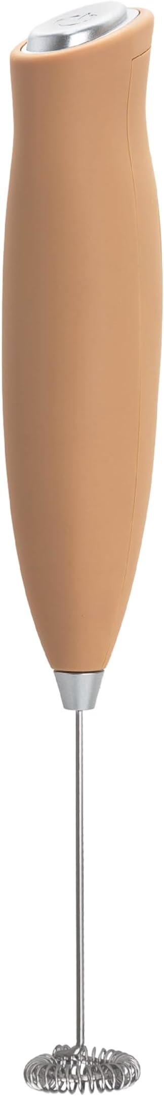 Primula Handheld Electric Milk Frother, Powerful Motored Whisk, Portable Battery-Powered Mini Drink Mixer for Latte, Cappuccino, Matcha & More, Brown