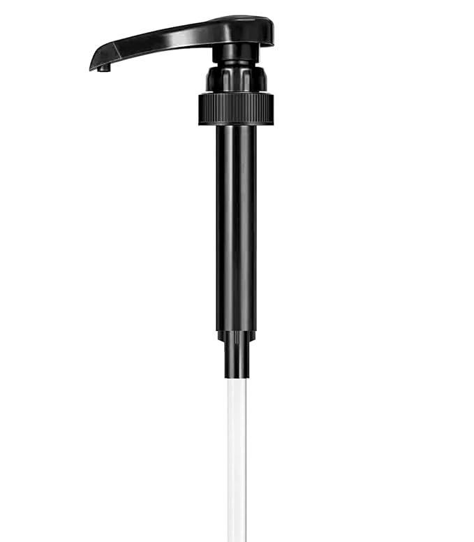 1-Pack Black Coffee Syrup Pump Dispenser – Fits 750ml Syrup Bottles – Reusable Pump for Flavored Coffee, Tea, Beverages