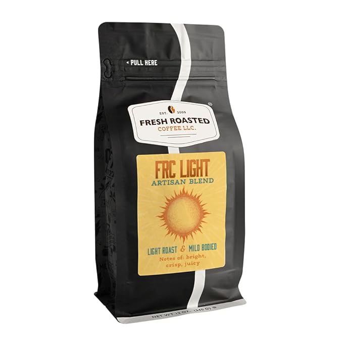Fresh Roasted Coffee, FRC Light Roast Blend, 12 oz, Kosher, Whole Bean