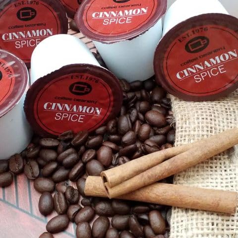 Cinnamon Spice Decaf Coffee Pods by Coffee Beanery | 96ct Bulk Flavored Decaf Coffee Pods Medium Roast Coffee