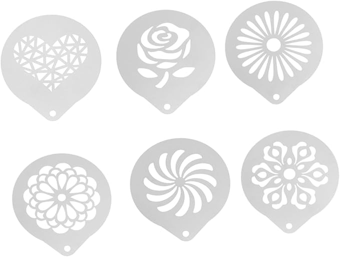 Coffee Latte Art Stencils Metal Cappuccino Cake Pops Mold for DIY Decorating and Baking