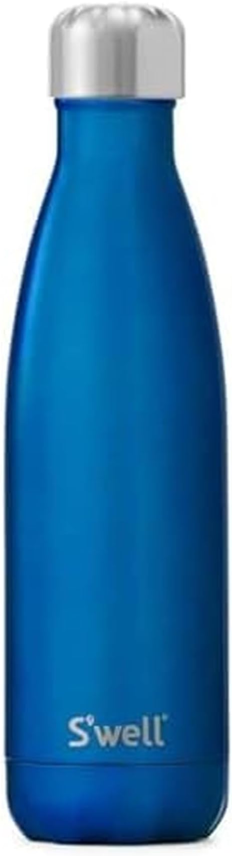 S'well Stainless Steel Water Bottle, 17oz, Ocean Blue, Triple Layered Vacuum Insulated Containers Keeps Drinks Cold for 36 Hours and Hot for 18, BPA Free, Perfect for On the Go