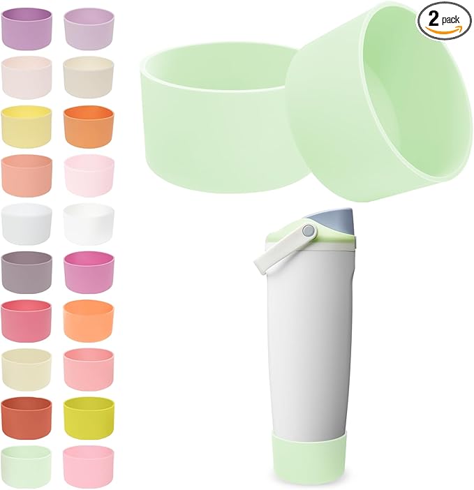2PCS Silicone Boots for Owala 30oz & 40oz FreeSip Sway Bottles & Tumblers – Non-Slip, Scratch-Resistant, Stability Enhancer for Owala Accessories (Ice Breeze)