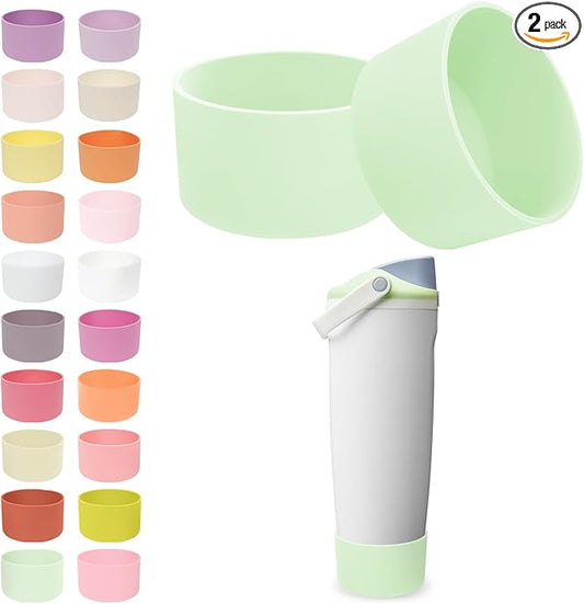 2PCS Silicone Boots for Owala 30oz & 40oz FreeSip Sway Bottles & Tumblers – Non-Slip, Scratch-Resistant, Stability Enhancer for Owala Accessories (Ice Breeze)