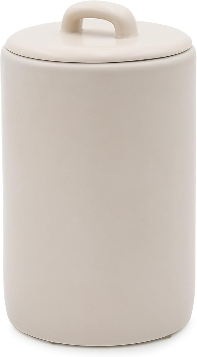 Ceramic Food Storage Jars 37Oz, Snack Containers, Airtight Lid, Kitchen Countertop Canisters for Grounds Coffee, Pods, Tea, Flour, Sugar, Rice, Pantry Organization, Containers set