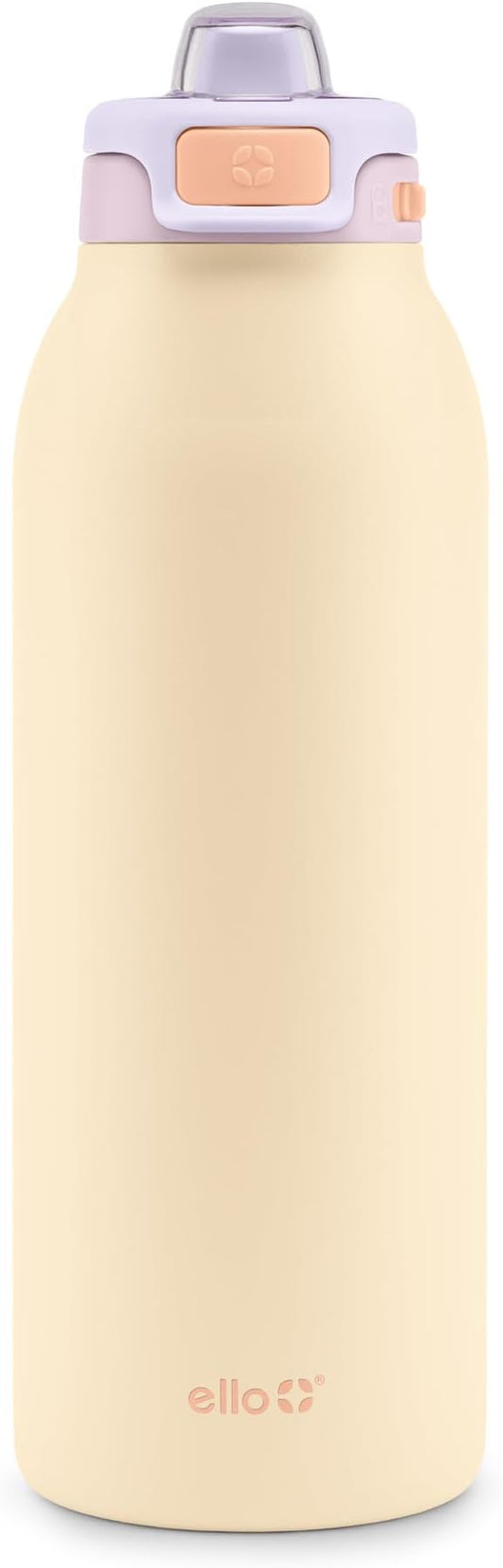 Ello Pop & Fill Insulated Stainless Steel Water Bottle with Quick Fill Lid, Leakproof Locking, Sip or Chug Spout, BPA-Free, Double Wall Vacuum Insulated for Sports, Travel & School- 22oz / 32oz / 40oz