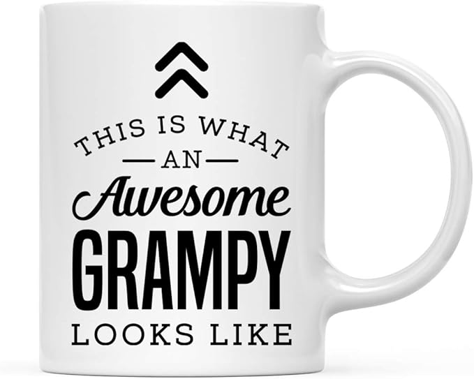 Andaz Press 11oz. Ceramic Coffee Tea Mug Thank You Gift, This is What an Awesome Grampy Looks Like, 1-Pack, Birthday Christmas Gift Ideas Coworker Him Her, Includes Gift Box