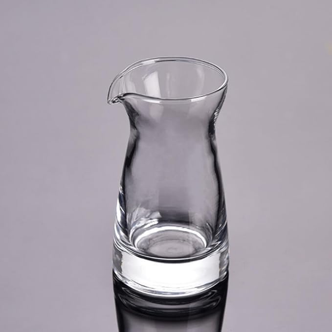 Gatuida Glass Creamer Pitcher 2pcs Milk Creamer Jug Sauce Serving Pitcher Wine Carafe Glass Mini Carafe 80ml Whiskey Decanter for Wine Dinner Parties Tastings Bars Restaurants, 10.00X5.40X5.40CM
