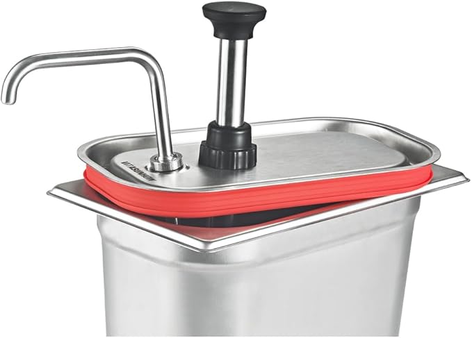 VITASUNHOW Sauce Pump Dispenser Stainless Steel Dispenser - Large Capacity Condiment Pump Dispenser Quantitative Pressure Head for Variety of Sauces (1055S)