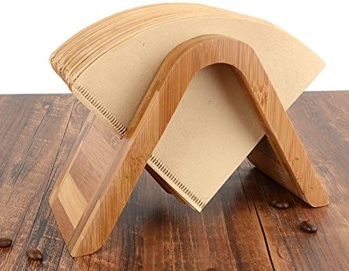 Bamboo Coffee Filter Holder - Storage Rack & Stand for 4 Filter Papers (Type A)