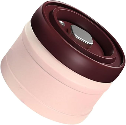 Vacuum Spice Storage Jar Airtight Grain Canister with Press-seal Lid for Beans and Snacks Food Preservation Container in Pink Lightweight and Compact for Kitchen Organization