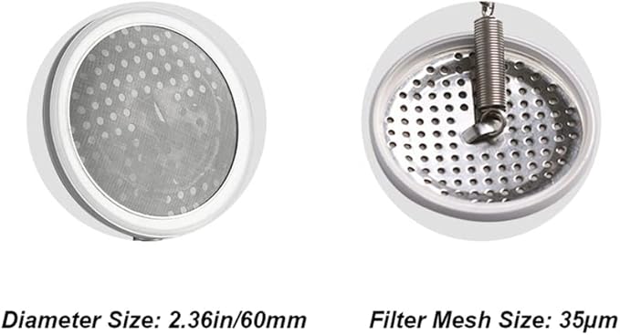 Reusable Syphon/Siphon Coffee Filter for Hario Yama Siphon Coffee Maker & Other Similar Syphon Coffee Maker, Permanent Stainless Steel & Silicon Rubber, Easy to Clean