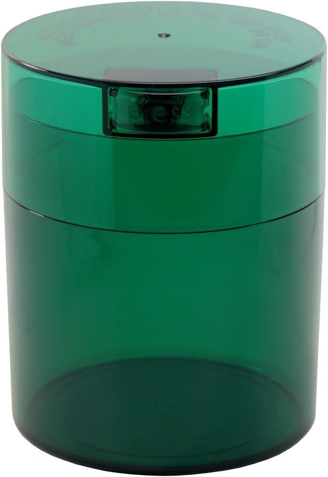 Coffeevac 1/2 lb - The Ultimate Vacuum Sealed Coffee Container, Green Tint Cap & Body